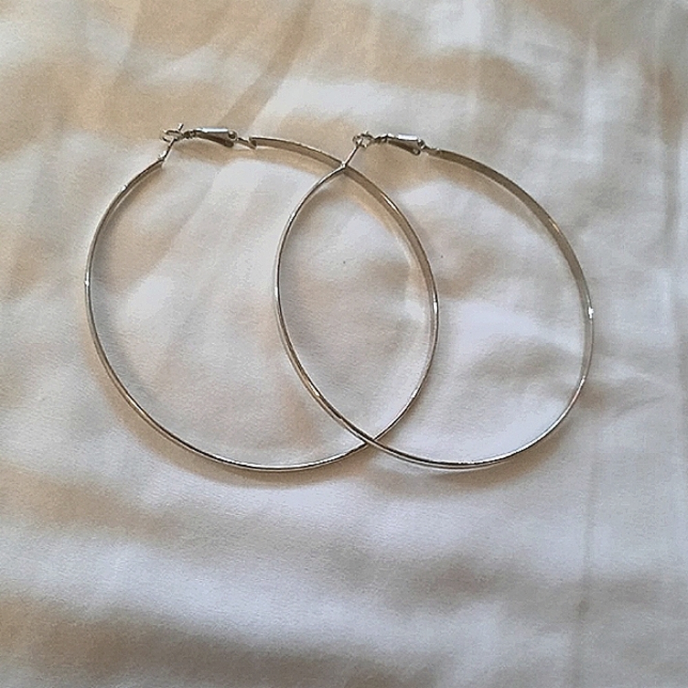 Plated Silver hoops